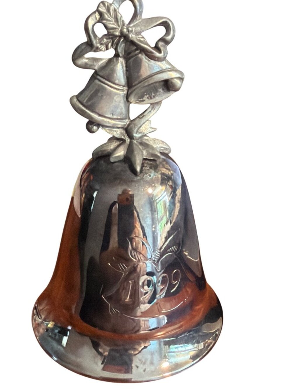 Vintage Kirk Stieff 1999 Silverplate Christmas Bell Music Silver Bells Estate
